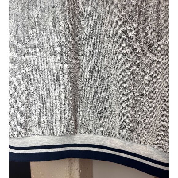 J. Crew Terry Cloth Fuzzy Soft Fleece Pullover Top Grey Navy Size Small - Picture 7 of 10